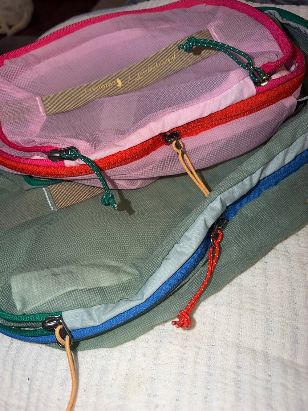 cotopaxi x free people Green and Pink Mesh Travel Pouch Duo - Picture 4 of 4
